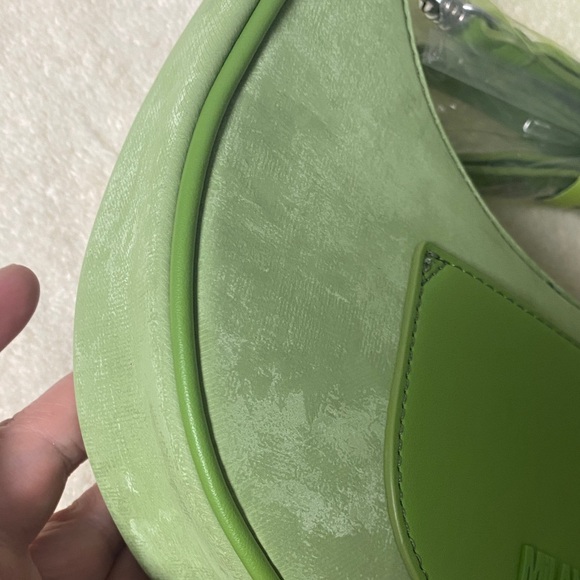 NWT Milanchiva Green suede shoulder bag - Picture 6 of 9
